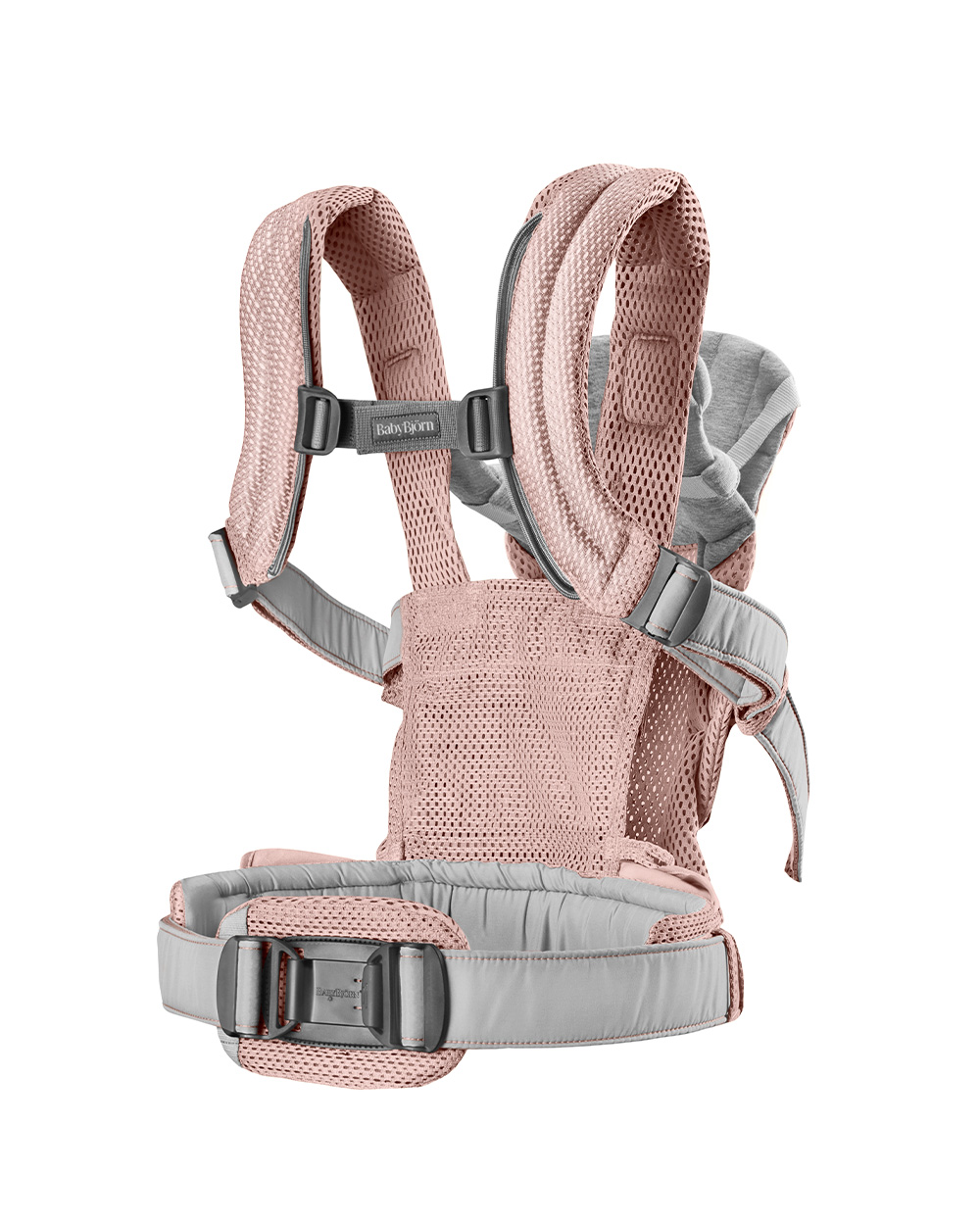 Porte-b&eacute;b&eacute; Harmony Mesh 3D Coloris rose poudr&eacute;  Babybj&ouml;rn