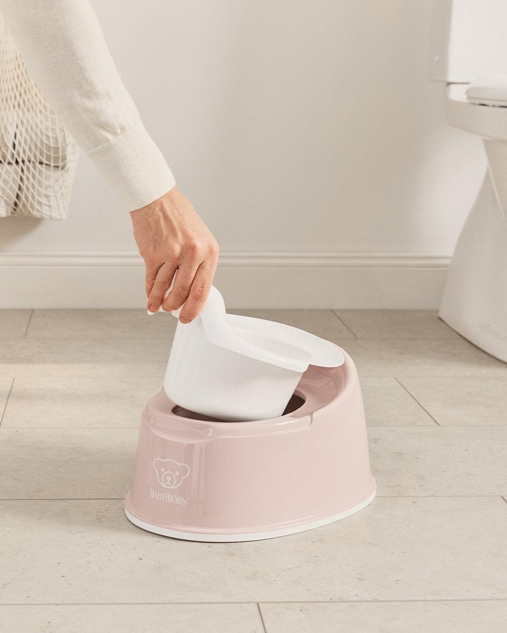 Pot Smart Coloris rose pastel/blanc Babybjörn