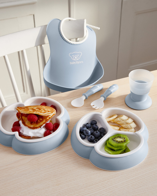 Coffret repas 8 pièces Coloris bleu pastel Babybjörn