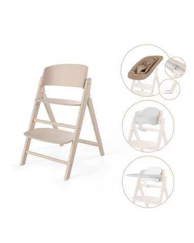 Chaise haute Click & Fold 4-en-1 Coloris light natural  Cybex