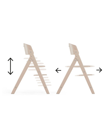 Chaise haute Click & Fold 3-en-1 Coloris light natural  Cybex