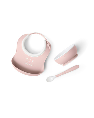 Coffret repas 3 pi&egrave;ces Coloris rose pastel  Babybj&ouml;rn