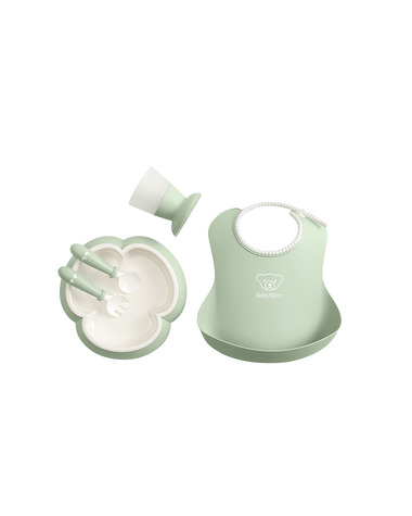 Coffret repas 5 pi&egrave;ces Coloris vert pastel  Babybj&ouml;rn