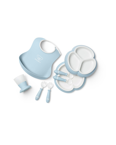 Coffret repas 8 pi&egrave;ces Coloris bleu pastel  Babybj&ouml;rn