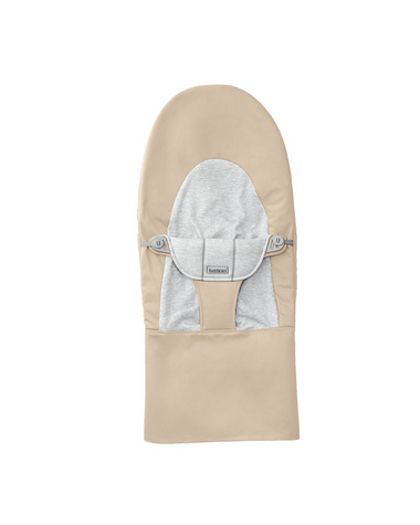 Housse transat Balance Soft jersey tiss&eacute;... Coloris beige/gris  Babybj&ouml;rn