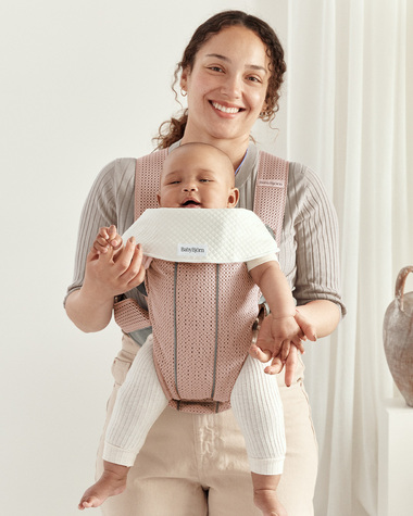Porte-b&eacute;b&eacute; Mini Mesh 3D Coloris rose poudr&eacute;  Babybj&ouml;rn