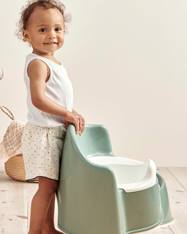 Pot fauteuil Coloris vert profond/blanc  Babybj&ouml;rn