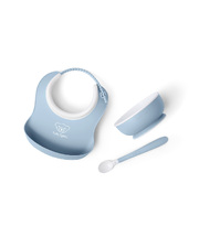 Coffret repas 3 pi&egrave;ces Coloris bleu pastel  Babybj&ouml;rn