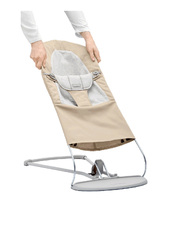 Housse transat Balance Soft jersey tissé... Coloris beige/gris Babybjörn