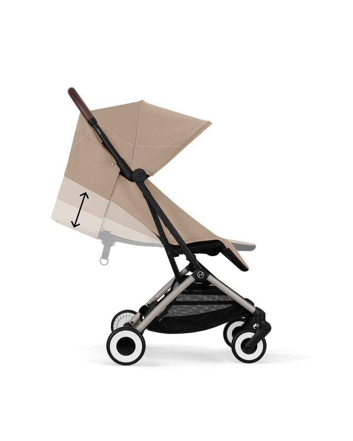 Poussette Orfeo Ch&acirc;ssis taupe coloris Almond Beige  Cybex