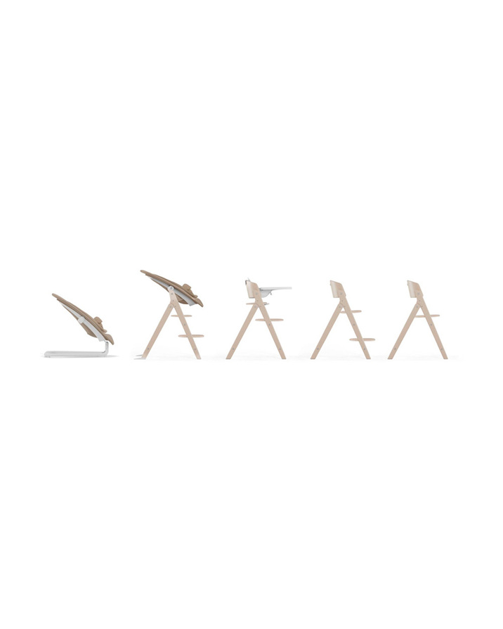 Chaise haute Click & Fold Coloris light natural  Cybex