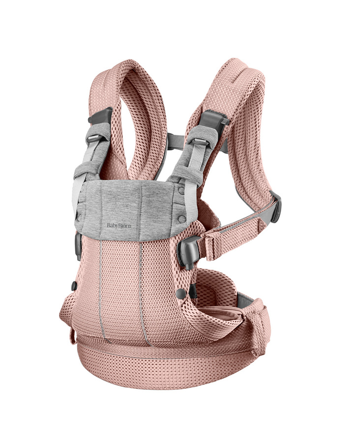 Porte-b&eacute;b&eacute; Harmony Mesh 3D Coloris rose poudr&eacute;  Babybj&ouml;rn