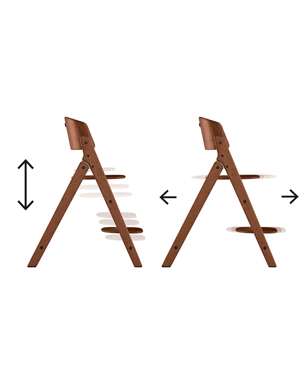 Chaise haute Click & Fold 4-en-1 Coloris all natural dark Cybex