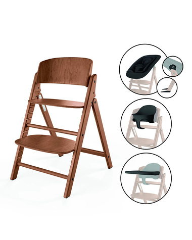 Chaise haute Click & Fold 4-en-1 Coloris all natural dark  Cybex
