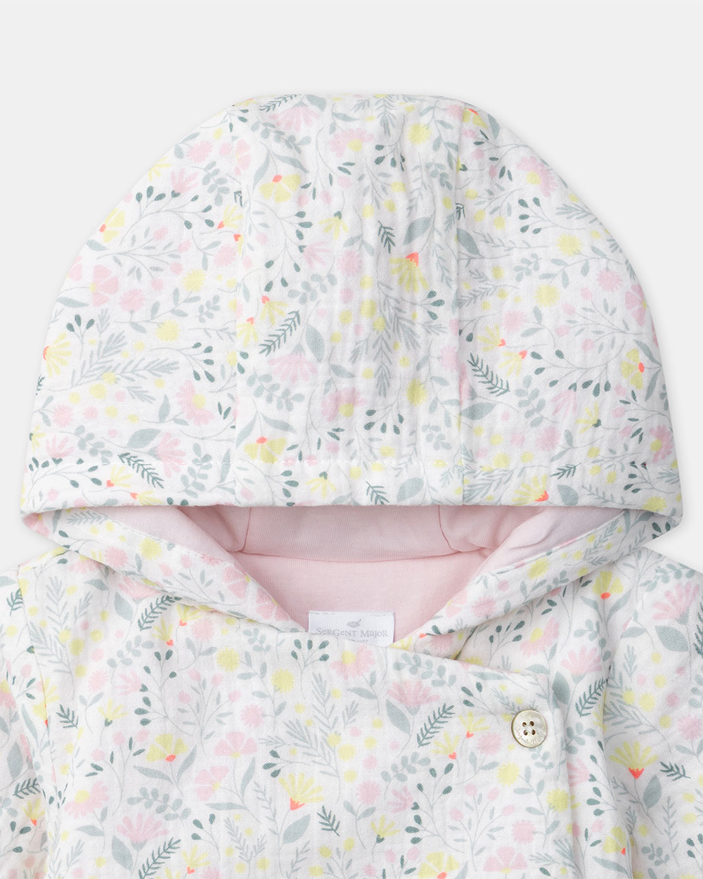 Veste à capuche imprimé fleuri Coloris rose Sergent Major
