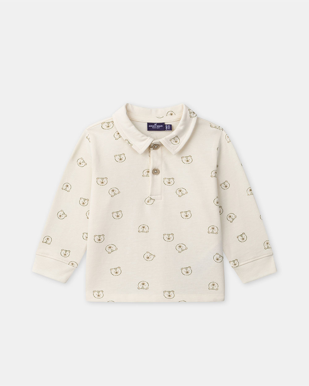 Polo imprim&eacute; ours Coloris &eacute;cru  Sergent Major