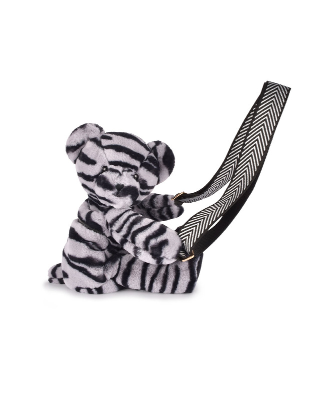 Sac bandoulière ours Coloris zèbre Doudou et Compagnie