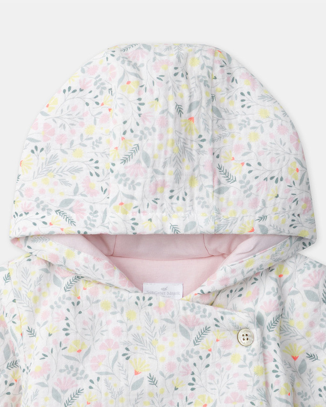 Veste à capuche imprimé fleuri Coloris rose Sergent Major