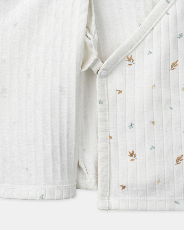 Ensemble haut, pantalon et bonnet imprimé feuillage Coloris écru Sergent Major