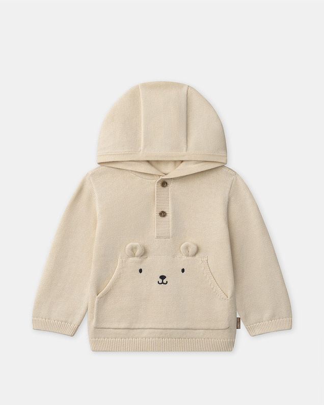 Pull à capuche motif animal Coloris beige Sergent Major