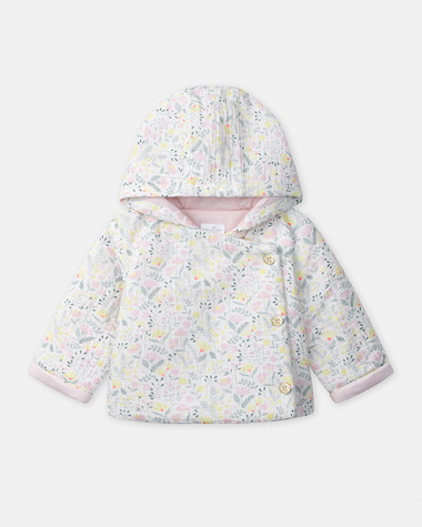 Veste &agrave; capuche imprim&eacute; fleuri Coloris rose  Sergent Major