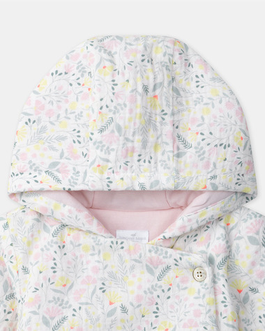 Veste &agrave; capuche imprim&eacute; fleuri Coloris rose  Sergent Major