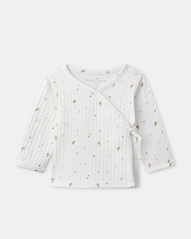 Ensemble haut, pantalon et bonnet imprim&eacute; feuillage Coloris &eacute;cru  Sergent Major