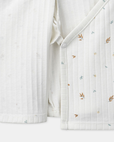 Ensemble haut, pantalon et bonnet imprim&eacute; feuillage Coloris &eacute;cru  Sergent Major