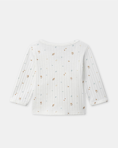 Ensemble haut, pantalon et bonnet imprim&eacute; feuillage Coloris &eacute;cru  Sergent Major