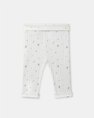 Ensemble haut, pantalon et bonnet imprim&eacute; feuillage Coloris &eacute;cru  Sergent Major