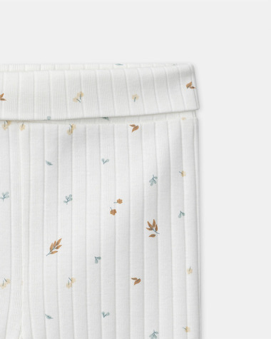 Ensemble haut, pantalon et bonnet imprim&eacute; feuillage Coloris &eacute;cru  Sergent Major