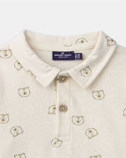 Polo imprim&eacute; ours Coloris &eacute;cru  Sergent Major