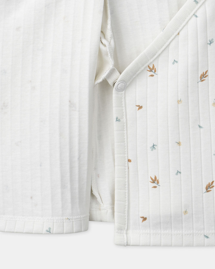 Ensemble haut, pantalon et bonnet imprimé feuillage Coloris écru Sergent Major