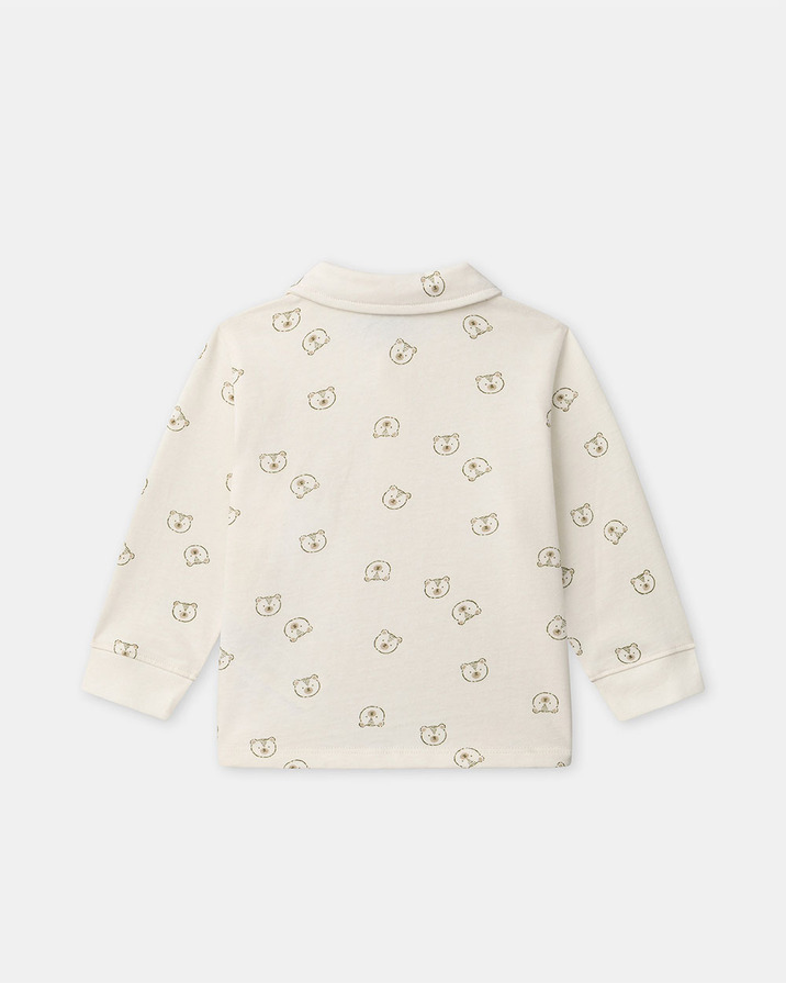 Polo imprim&eacute; ours Coloris &eacute;cru  Sergent Major