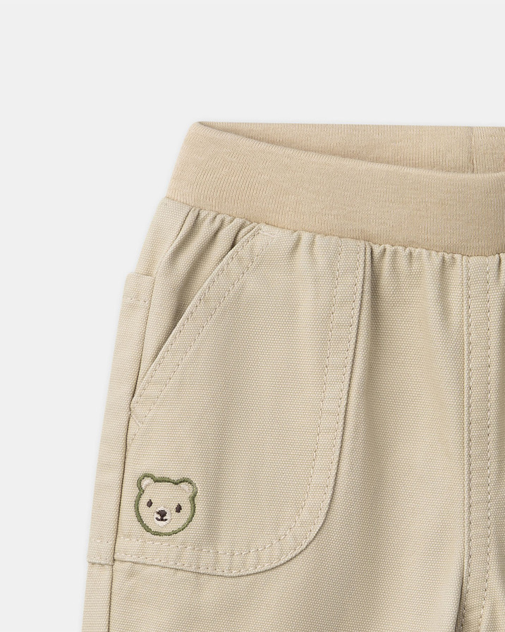 Pantalon avec broderie ourson Coloris beige  Sergent Major