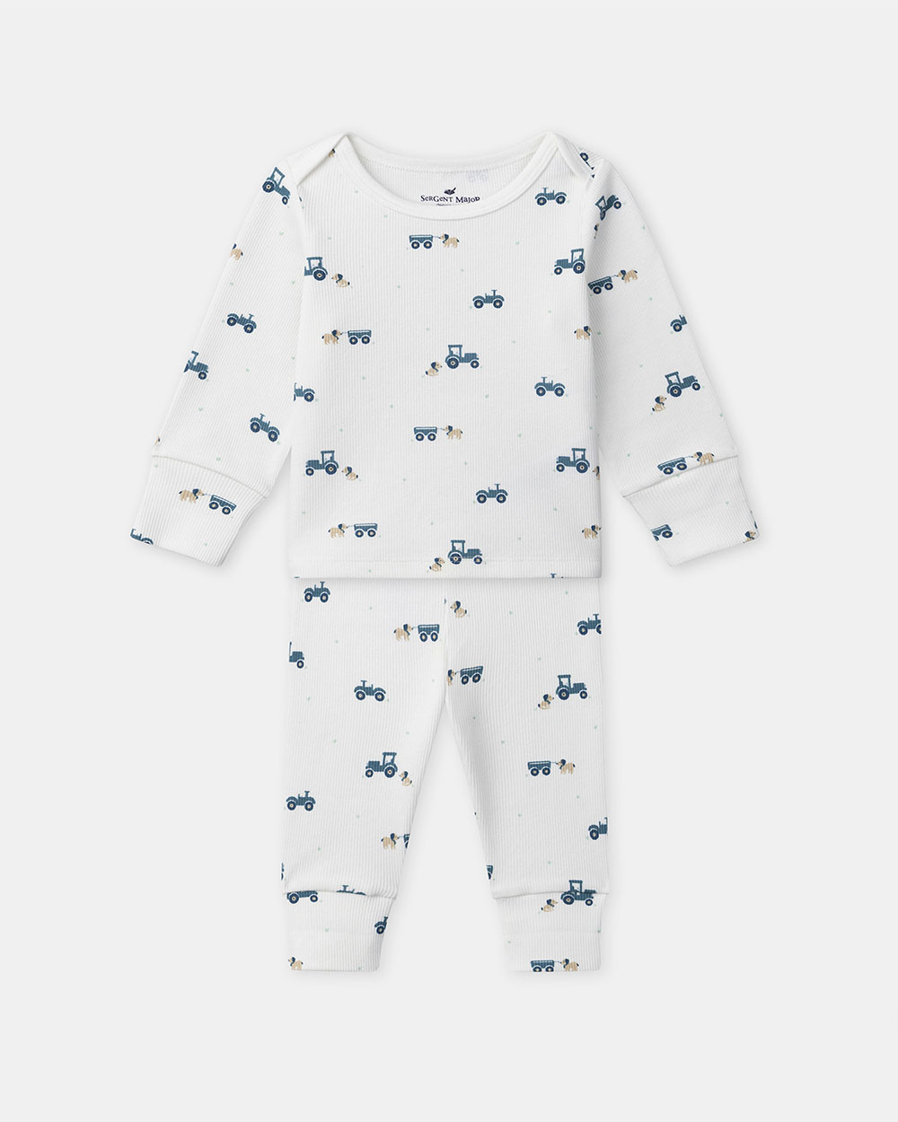 Pyjama &eacute;volutif imprim&eacute; tracteurs Coloris &eacute;cru  Sergent Major