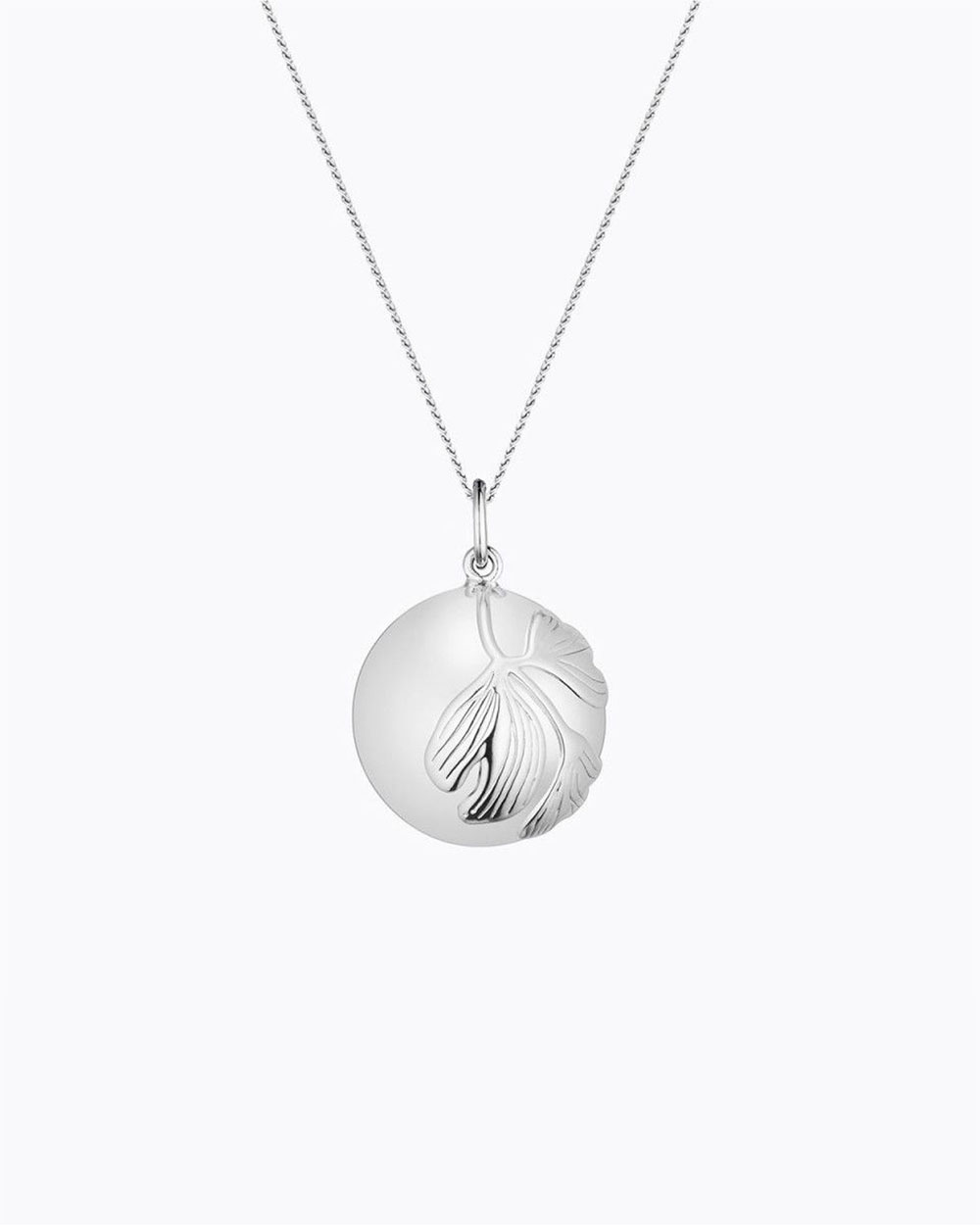 Bola de grossesse Ginkgo Coloris Argent sur chaine Ilado