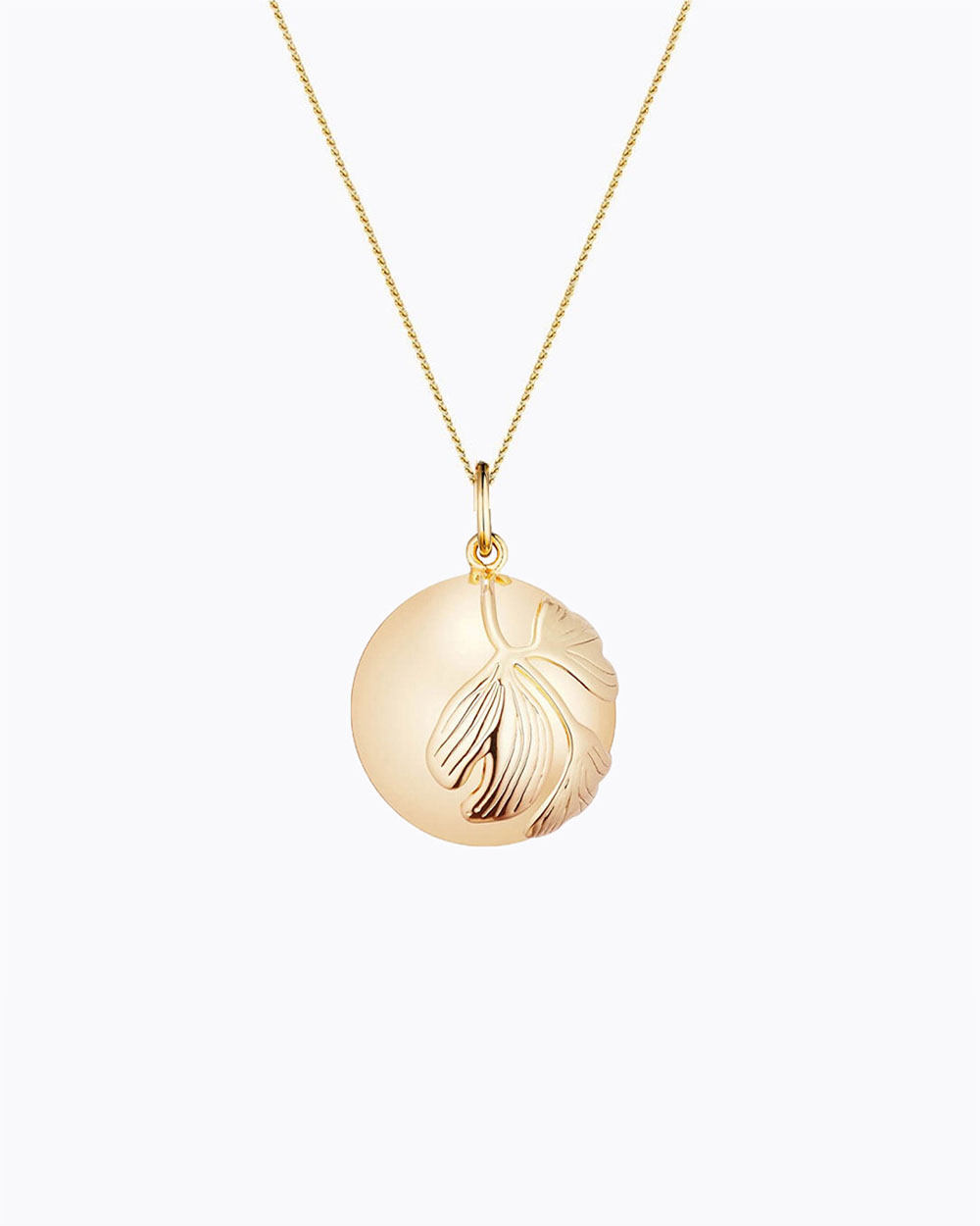 Bola de grossesse Ginkgo Coloris Or jaune sur chaine Ilado