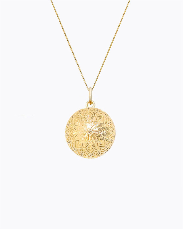 Bola de grossesse Dentelle Coloris Or Jaune sur chaine Ilado