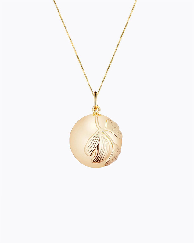 Bola de grossesse Ginkgo Coloris Or jaune sur chaine Ilado