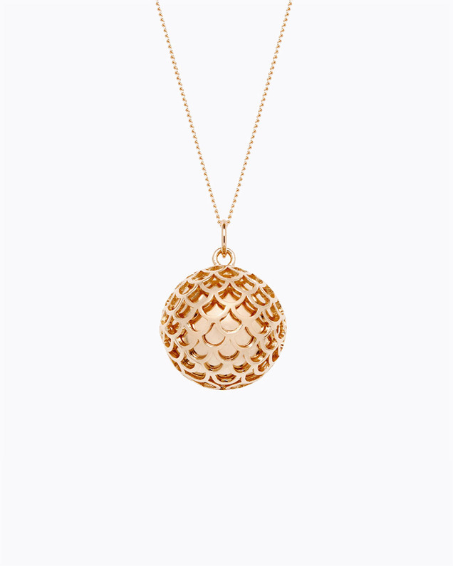 Bola de grossesse Source Coloris Or rose sur chaine Ilado