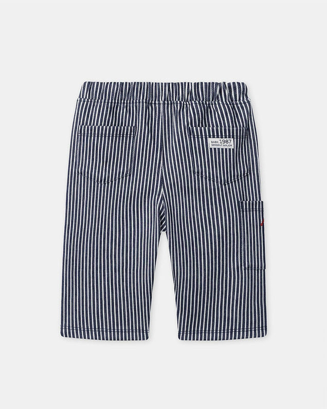 Pantalon à rayures avec cordon Coloris bleu marine Sergent Major