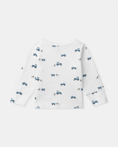 Pyjama &eacute;volutif imprim&eacute; tracteurs Coloris &eacute;cru  Sergent Major