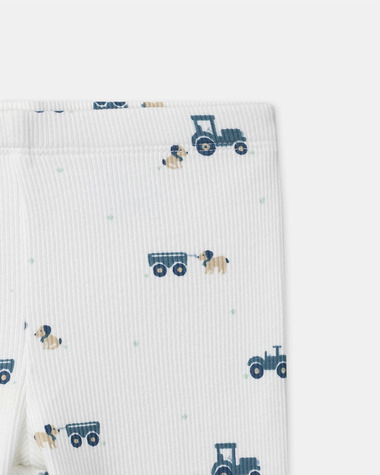 Pyjama &eacute;volutif imprim&eacute; tracteurs Coloris &eacute;cru  Sergent Major