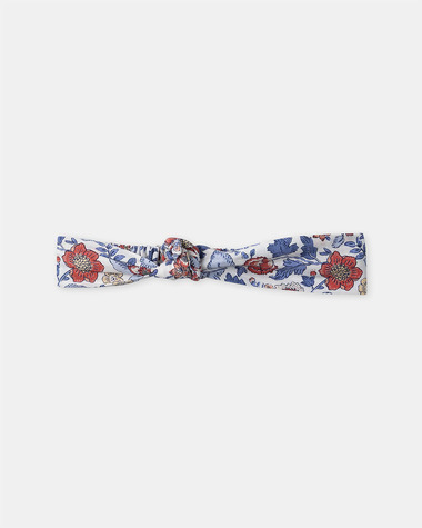 Bandeau cheveux imprim&eacute; fleuri Coloris bleu  Sergent Major