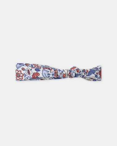Bandeau cheveux imprim&eacute; fleuri Coloris bleu  Sergent Major