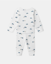 Pyjama &eacute;volutif imprim&eacute; tracteurs Coloris &eacute;cru  Sergent Major