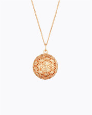 Bola de grossesse Fleur de vie Coloris Or rose sur chaine Ilado