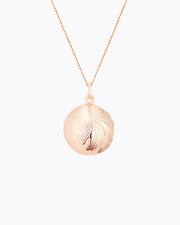 Bola de grossesse Ginkgo Coloris Or rose sur chaine Ilado