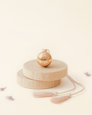 Bola de grossesse Ginkgo Coloris Or rose sur chaine Ilado